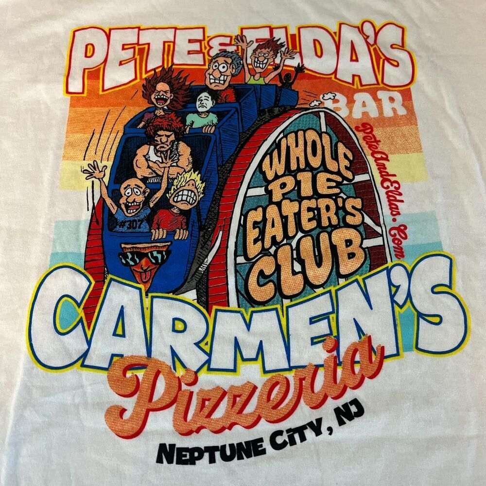 Carmen's Pizzeria Graphic TShirt White Size XL